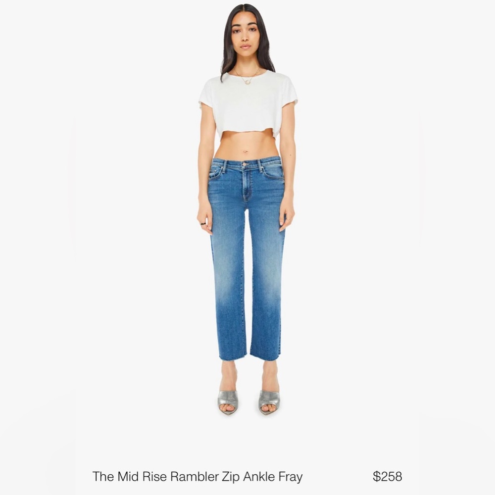 NWT Mother The Rambler Ankle Fray Jeans